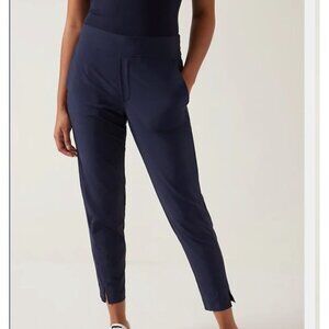 Athleta Brooklyn Ankle Pant Navy 8 Casual Travel Commute School Athleisure